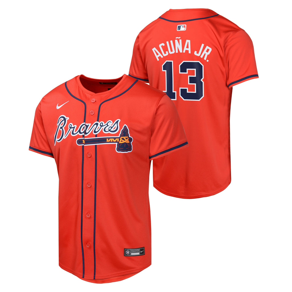 Youth Ronald Acuna Jr Atlanta Braves NIKE Red Alternate Limited Replica Jersey Official Team Jersey Sports Fan Apparel Official NFL Team Jersey