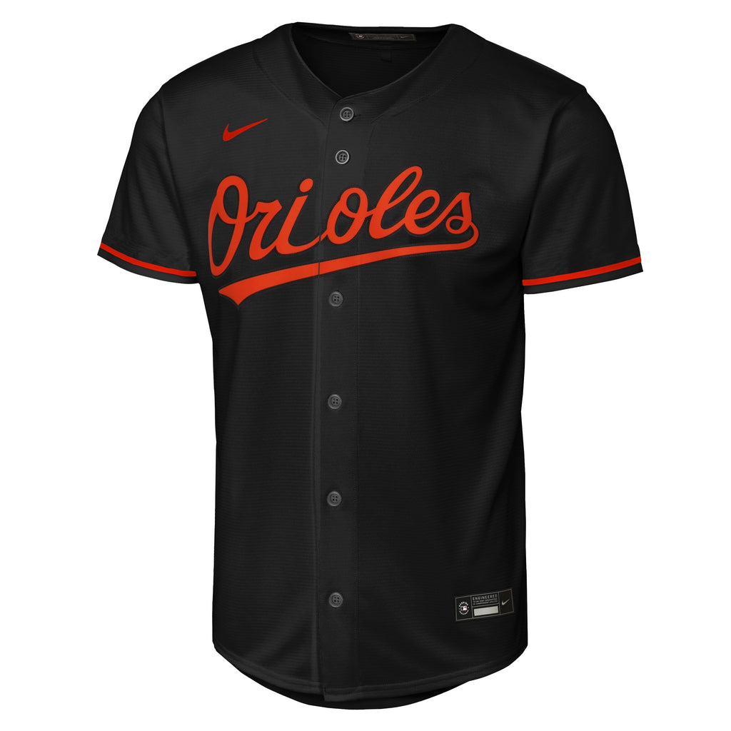NIKE Youth Baltimore Orioles Gunnar Henderson Black Alternate Replica Jersey Official Team Jersey Sports Fan Apparel Official NFL Team Jersey