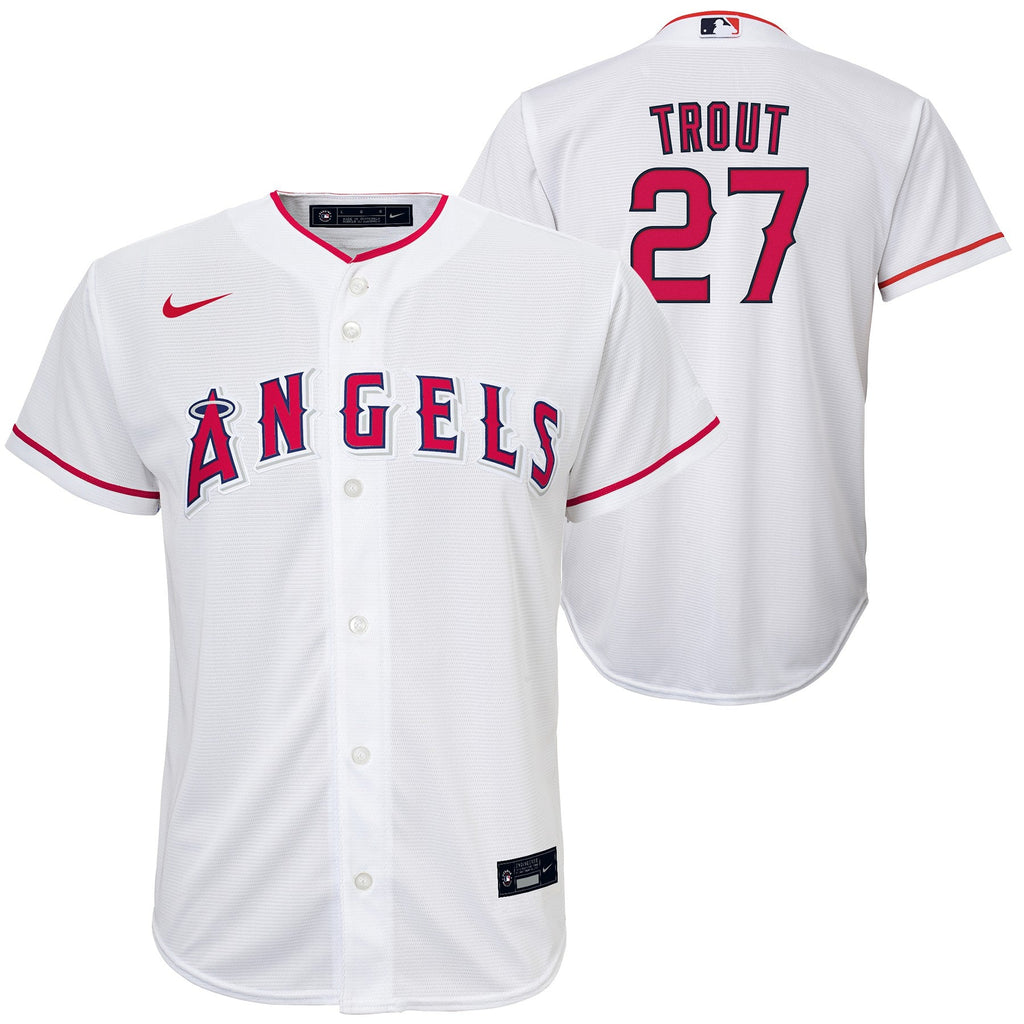 Youth Los Angeles Angels Mike Trout Nike White Home Replica Player Jersey Official Team Jersey Sports Fan Apparel Official NFL Team Jersey Football