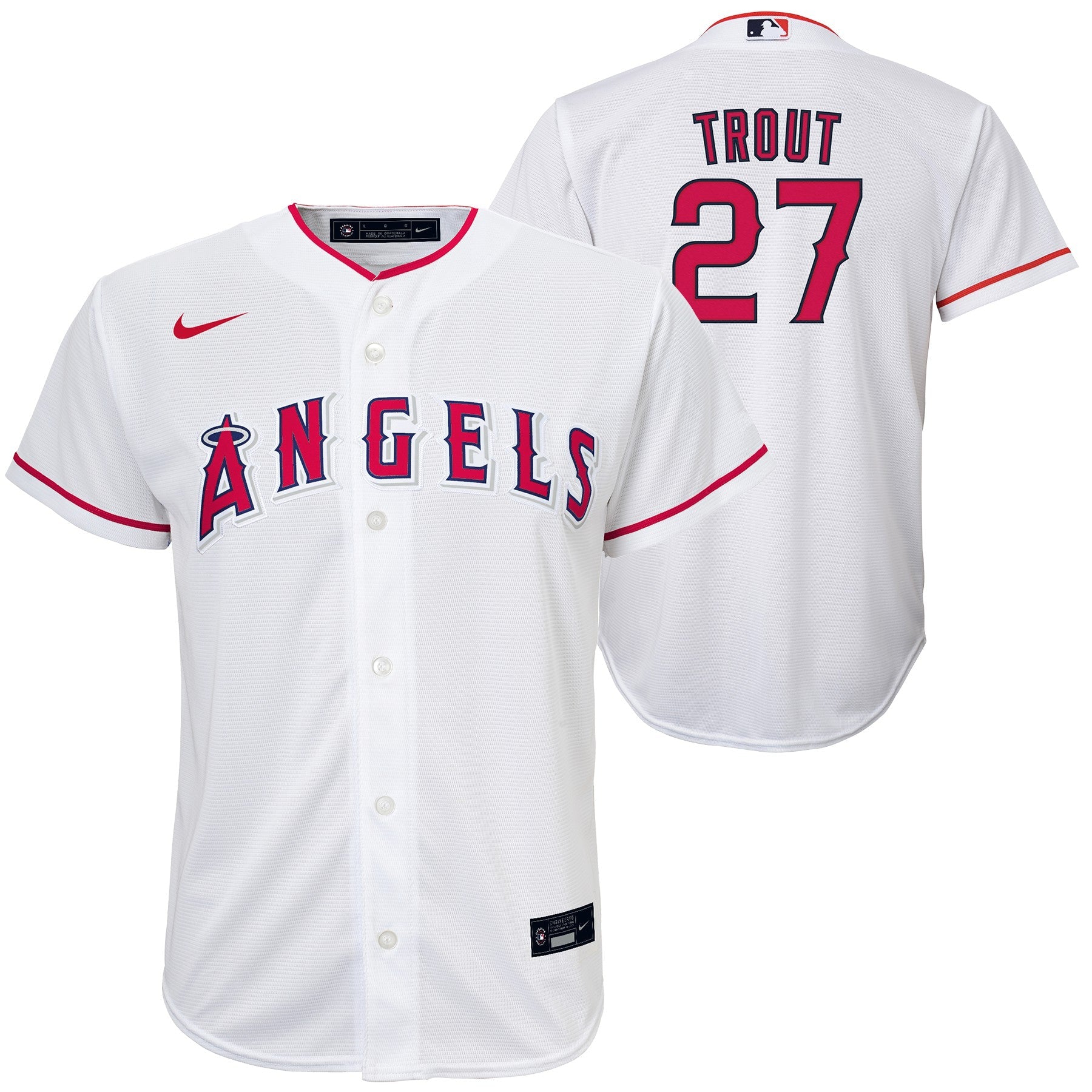 Youth Los Angeles Angels Mike Trout Nike White Home Replica Player Jersey Official Team Jersey Sports Fan Apparel Official NFL Team Jersey Football