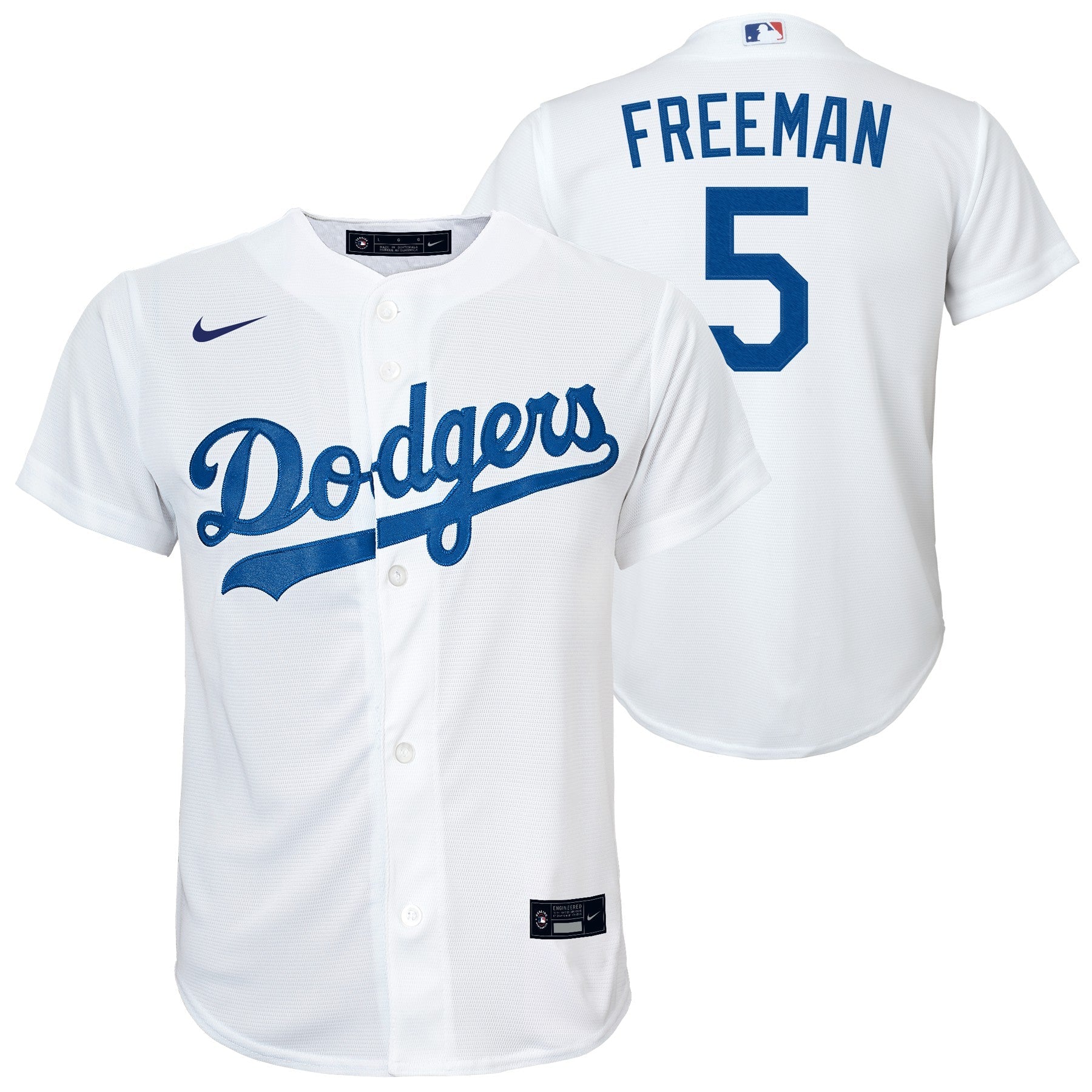 Youth Freddie Freeman Los Angeles Dodgers White Home Replica Player Jersey Official Team Jersey Sports Fan Apparel Official NFL Team Jersey Football
