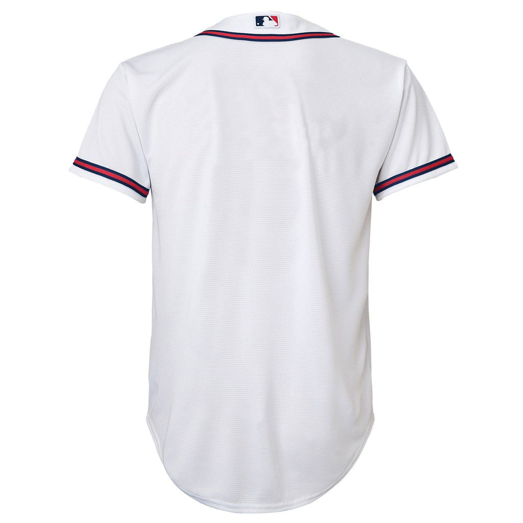 NIKE Youth Atlanta Braves Home White Replica Jersey Official Team Jersey Sports Fan Apparel Official NFL Team Jersey Football Fan Apparel