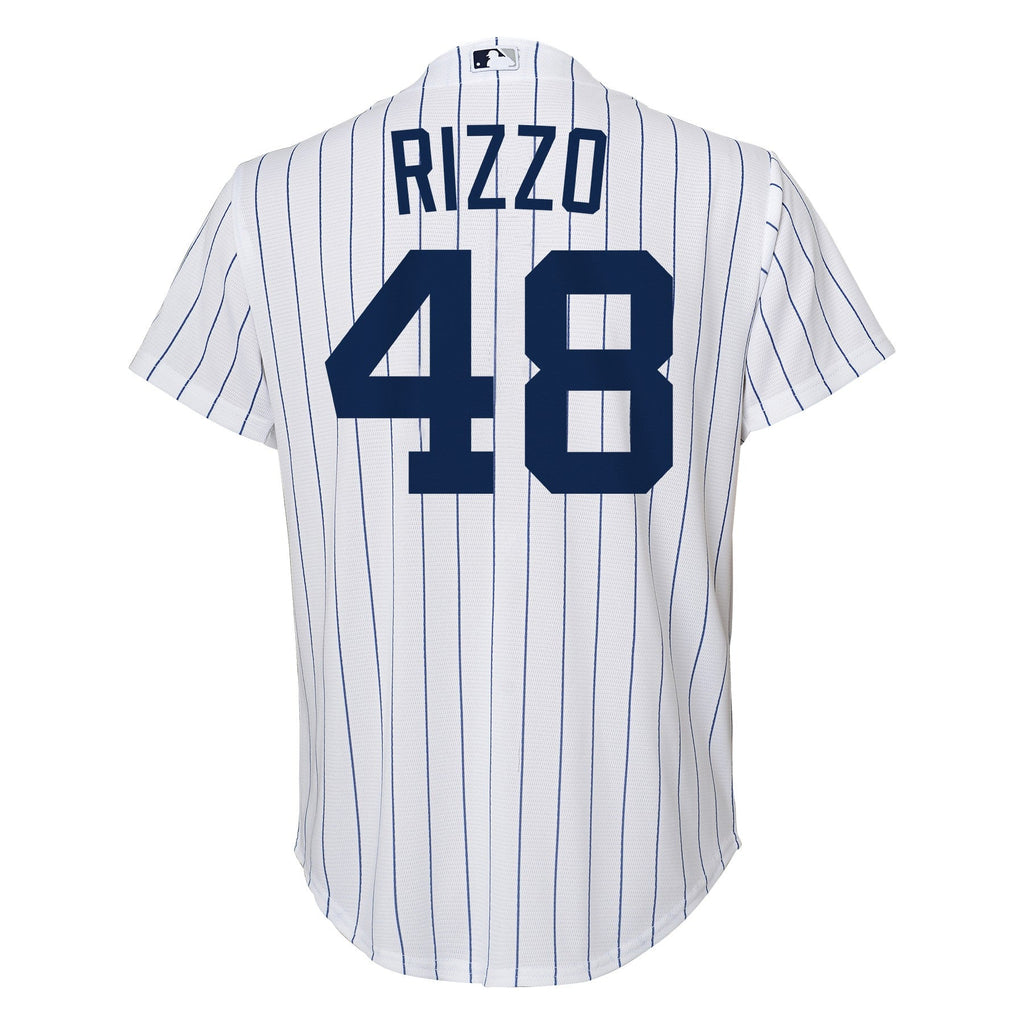Youth Anthony Rizzo New York Yankees White Home Screen Print Game Replica Jersey Official Team Jersey Sports Fan Apparel Official NFL Team Jersey