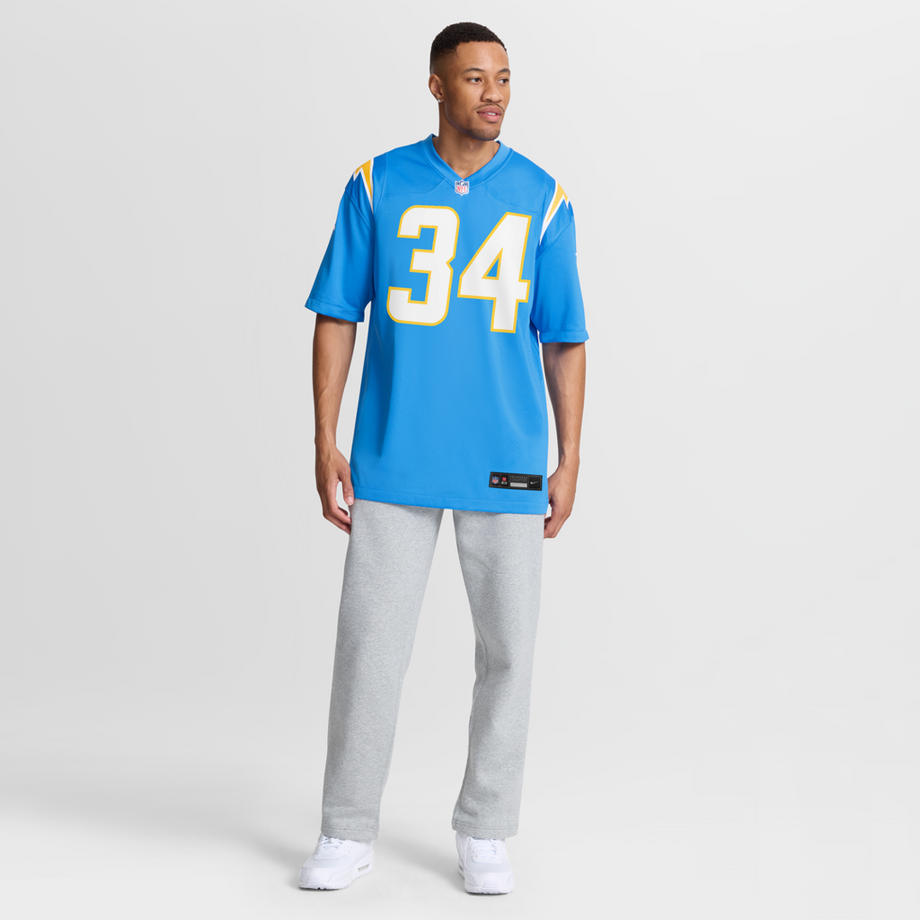 Keaton Mitchell Los Angeles Chargers Nike Team Game Jersey -  Powder Blue