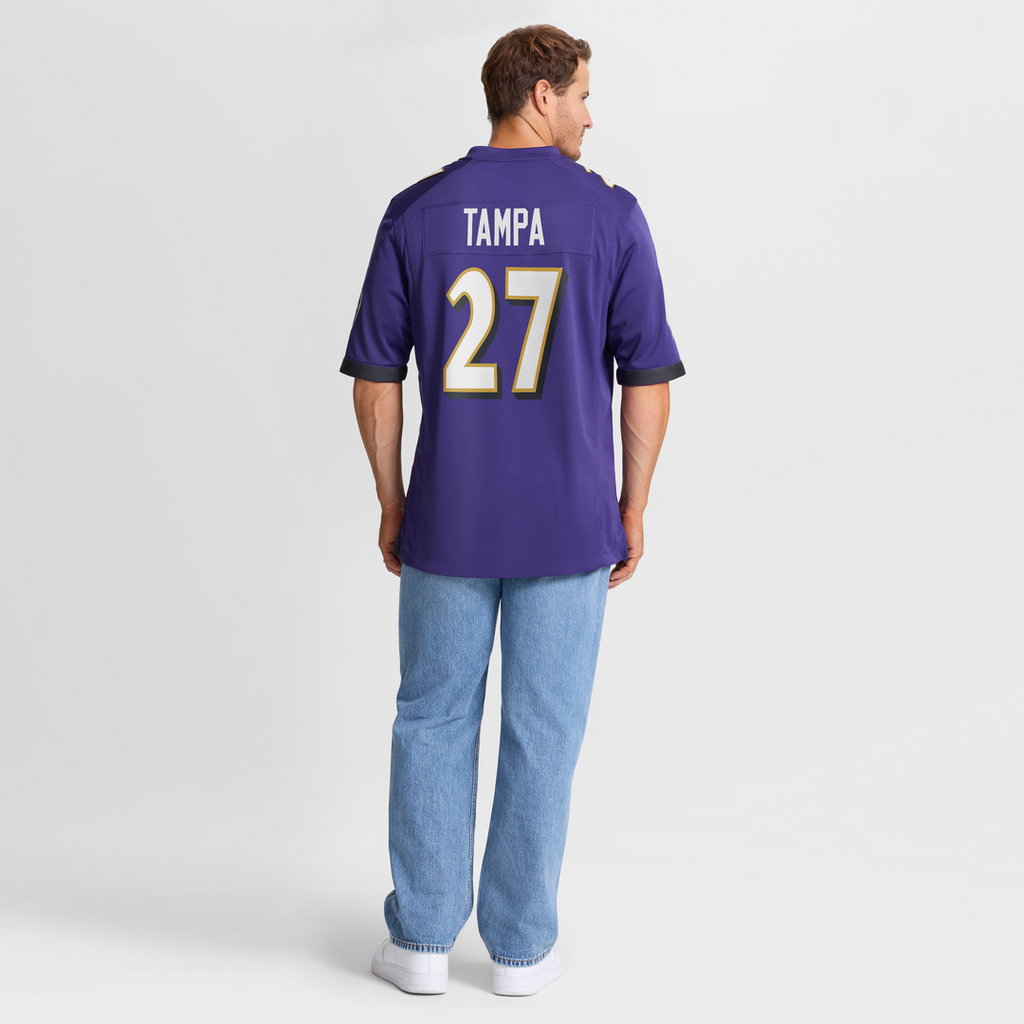 T.J. Tampa Baltimore Ravens Nike Team Game Jersey -  Purple