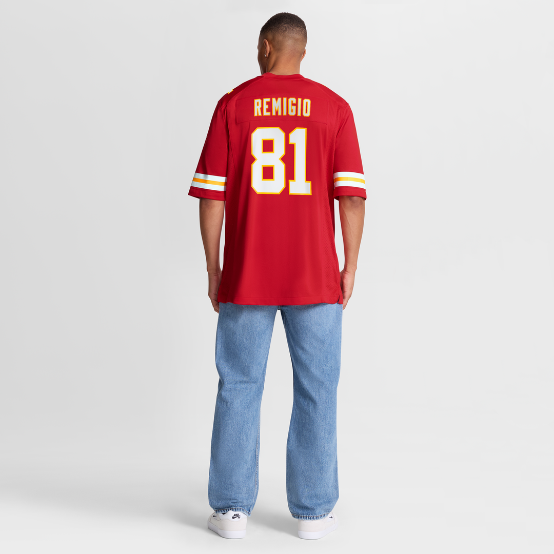 Nikko Remigio Kansas City Chiefs Nike Team Game Jersey -  Red