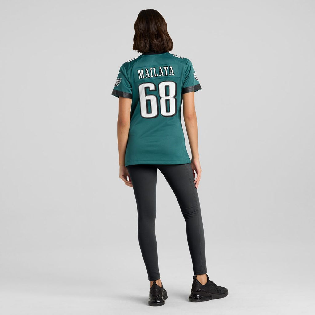 Jordan Mailata Philadelphia Eagles Nike Women's Team Game Jersey - Midnight Green