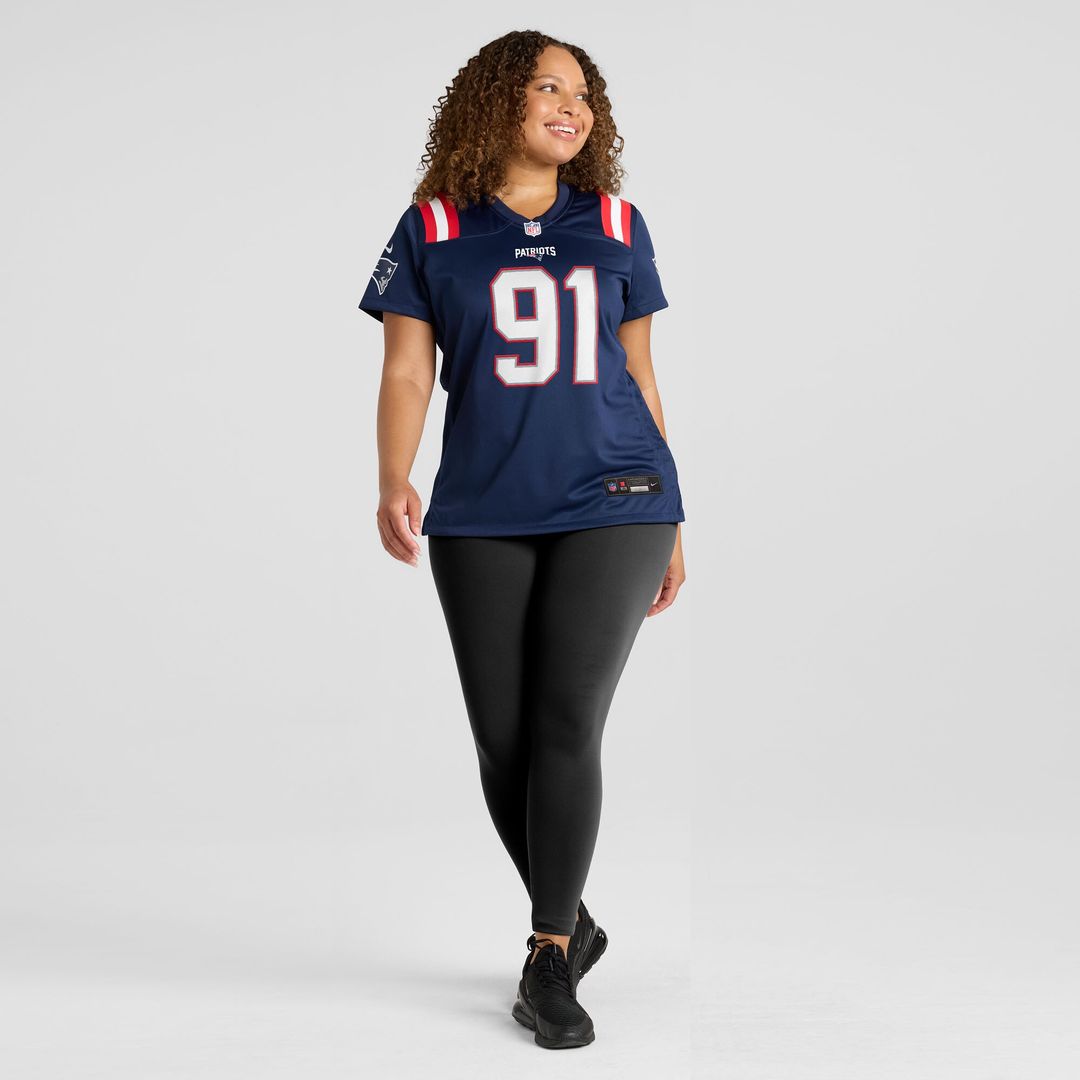 Elijah Ponder New England Patriots Nike Women's Team Game Jersey -  Navy