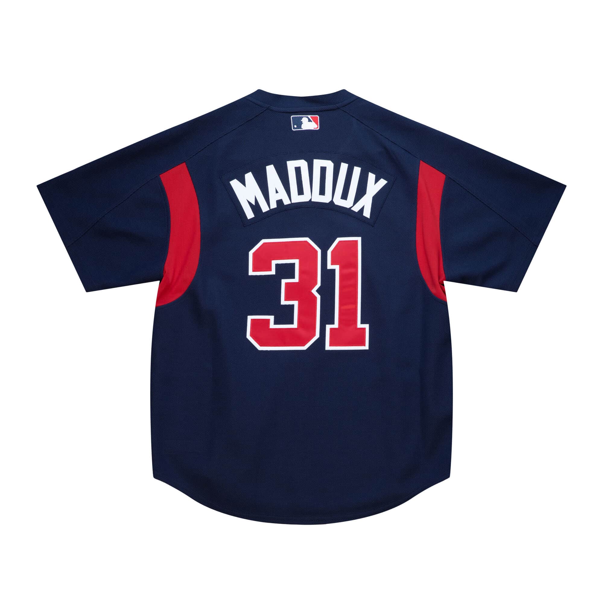 Men s Atlanta Braves Greg Maddux 2003 Mitchell And Ness Navy Cooperstown Batting Practice Jersey Official Team Jersey Sports Fan Apparel Official NFL