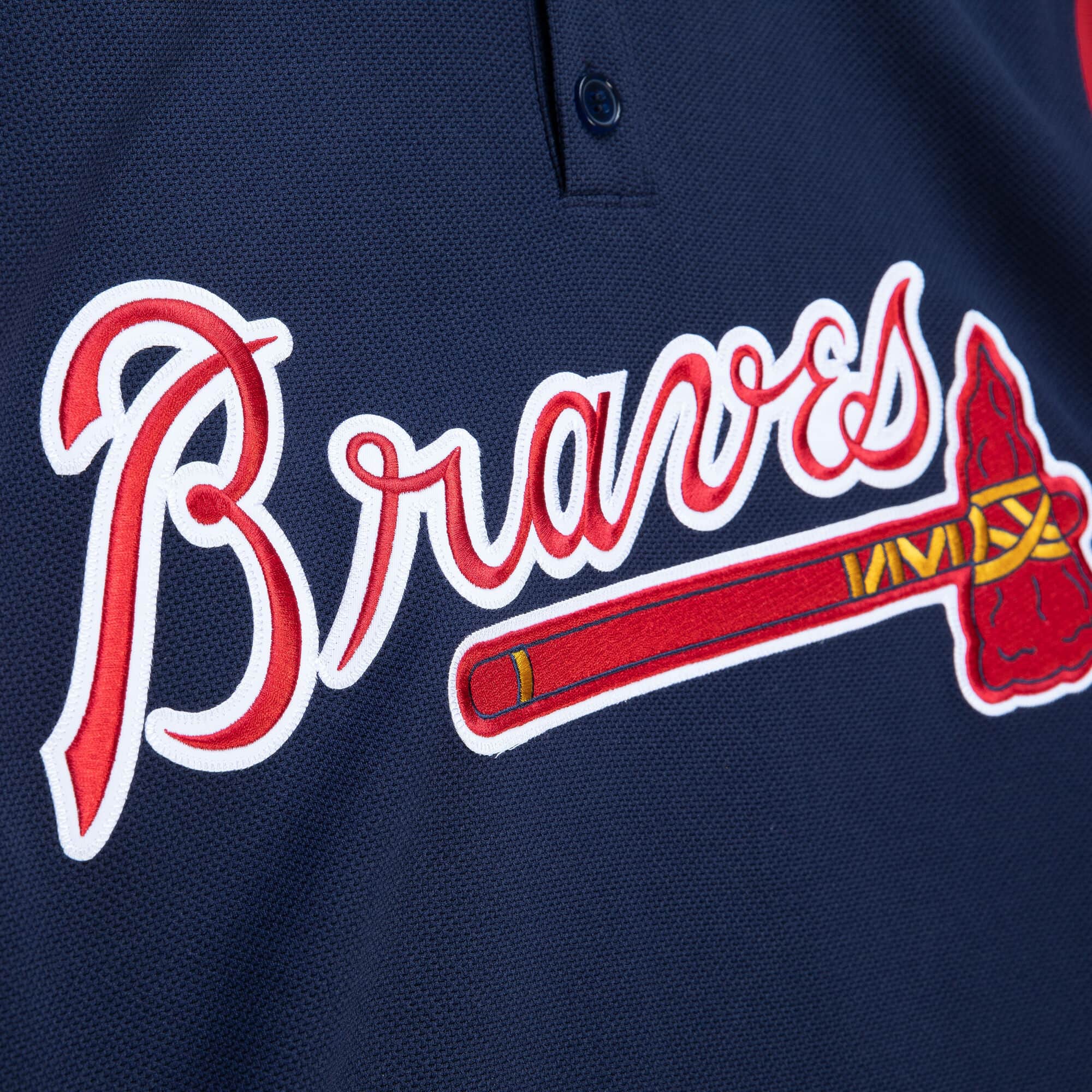 Men s Atlanta Braves Greg Maddux 2003 Mitchell And Ness Navy Cooperstown Batting Practice Jersey Official Team Jersey Sports Fan Apparel Official NFL