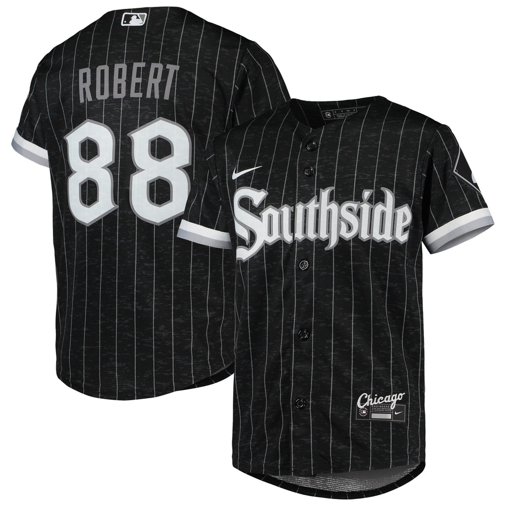 Youth Chicago White Sox Luis Robert Nike Black Anthracite City Connect Replica Player Jersey Official Team Jersey Sports Fan Apparel Official NFL