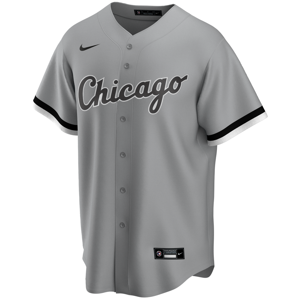 Men s Chicago White Sox Nike Gray Road Replica Team Jersey Official Team Jersey Sports Fan Apparel Official NFL Team Jersey Football Fan Apparel