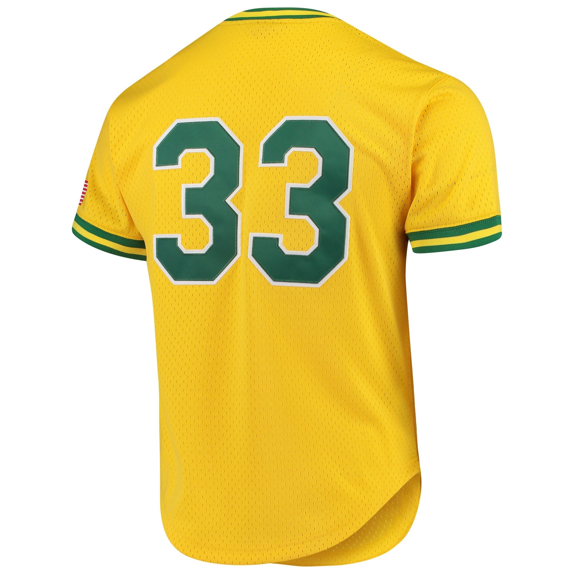 Mitchell And Ness Oakland Athletics Jose Canseco 1990 Cooperstown Collection Authentic Practice Jersey - Yellow Official Team Jersey Sports Fan