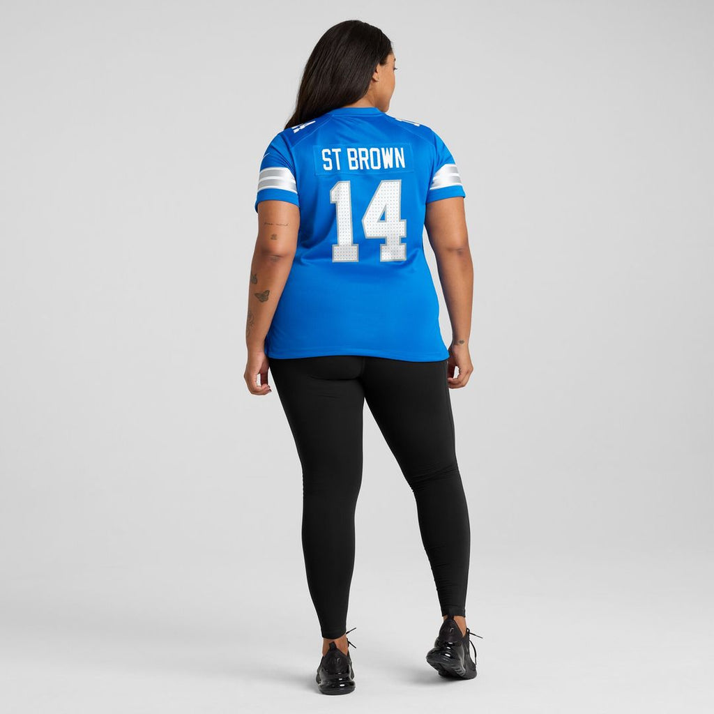 Amon-Ra St. Brown Detroit Lions Nike Women's White Game Jersey - White