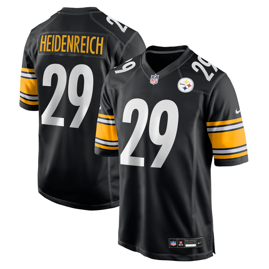 Eli Heidenreich Pittsburgh Steelers Nike Team Game Jersey - Black