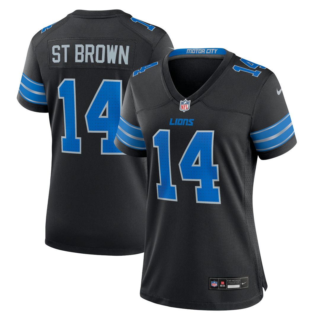 Amon-Ra St. Brown Detroit Lions Nike Women's White Game Jersey - White