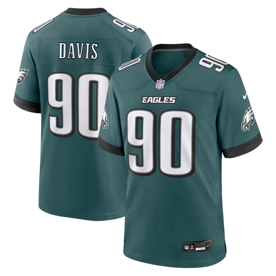 Jordan Davis Philadelphia Eagles Nike Alternate Game Jersey - Kelly Green