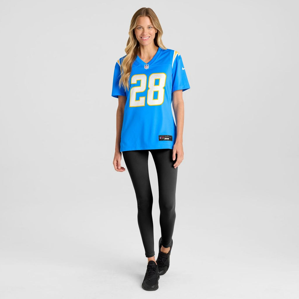 Hassan Haskins Los Angeles Chargers Nike Women's  Game Jersey -  Powder Blue
