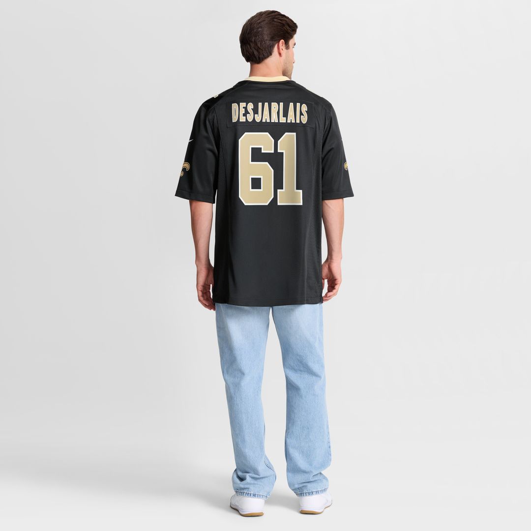 Drew Desjarlais New Orleans Saints Nike Game Player Jersey - Black