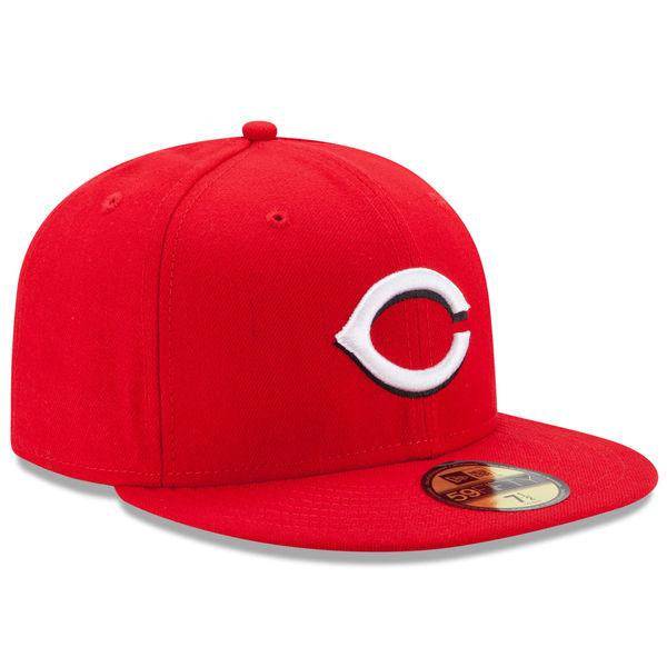 Men s Cincinnati Reds New Era Red Home Authentic Collection On-Field 59FIFTY Fitted Hat Official Team Hat Sports Fan Cap Official NFL Team Hat