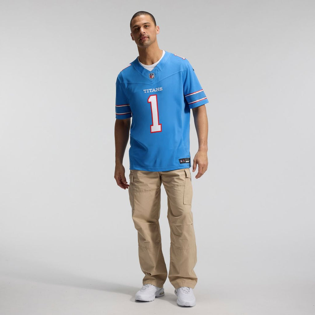 Cameron Ward Tennessee Titans Nike Vapor F.U.S.E. Stitched Limited Jersey - Light Blue