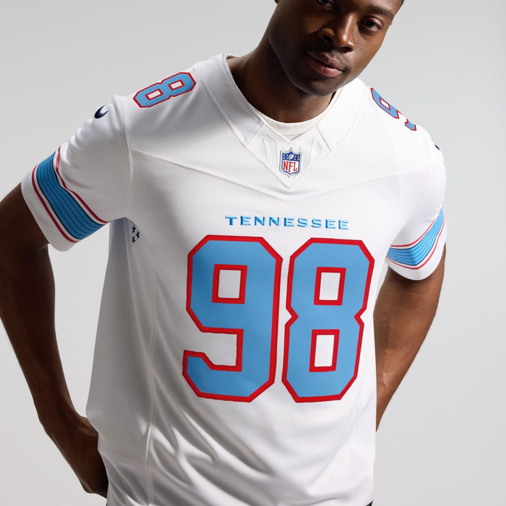 Jeffery Simmons Tennessee Titans Nike Vapor F.U.S.E. Sewn Down Limited Jersey - Light Blue