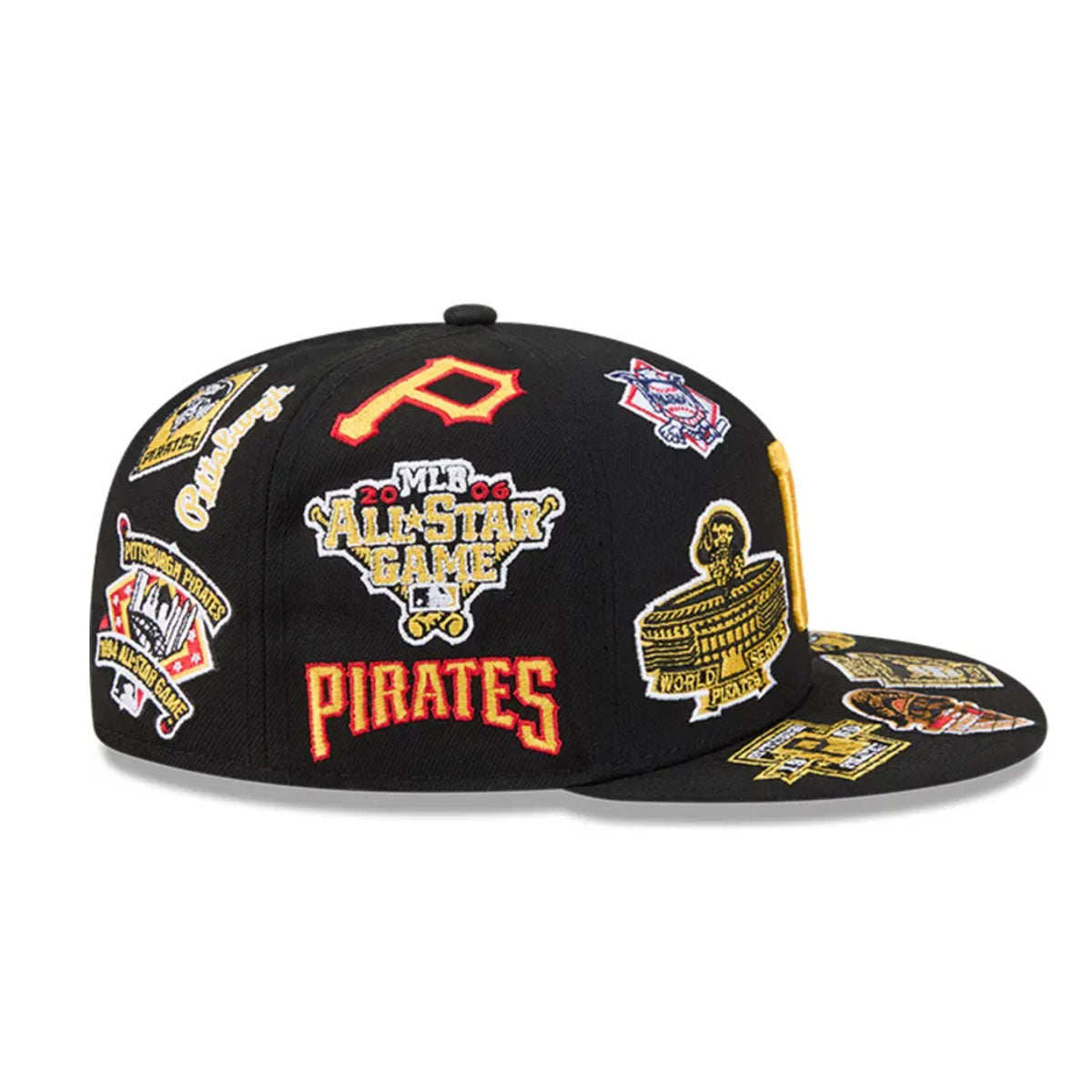 Pittsburgh Pirates MLB All Over Patch 59FIFTY New Era Official Team Hat Sports Fan Cap Official NFL Team Hat Football Fan Cap