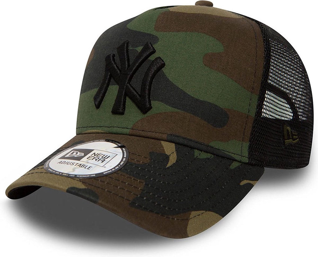 New York Yankees MLB League Essential Snapback Trucker New Era Camo Official Team Hat Sports Fan Cap Official NFL Team Hat Football Fan Cap