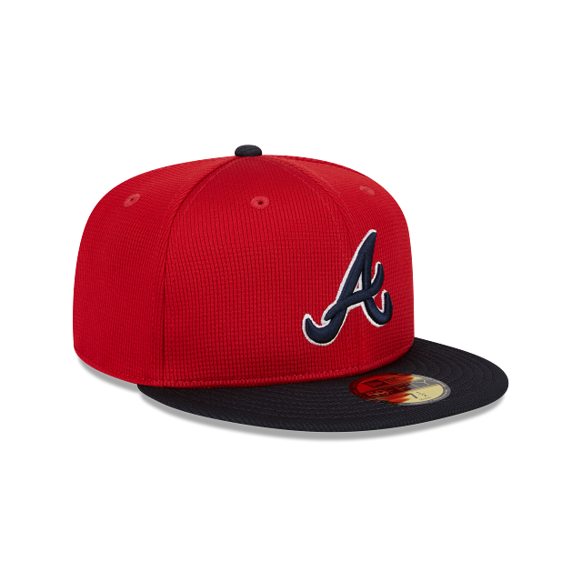 Atlanta Braves New Era Red Navy 2025 Spring Training 59FIFTY Fitted Hat Official Team Hat Sports Fan Cap Official NFL Team Hat Football Fan Cap