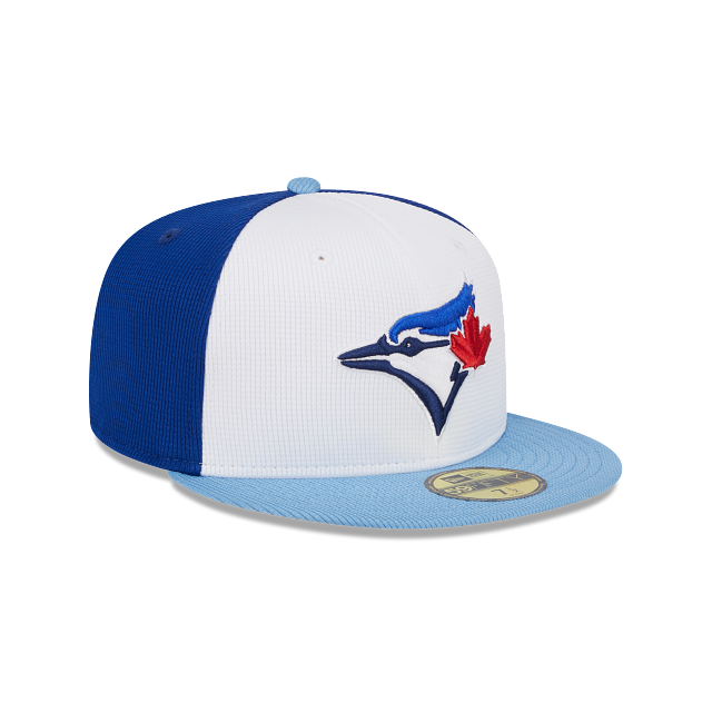 Toronto Blue Jays New Era White Blue 2024 Spring Training 59FIFTY Fitted Hat Official Team Hat Sports Fan Cap Official NFL Team Hat Football Fan Cap