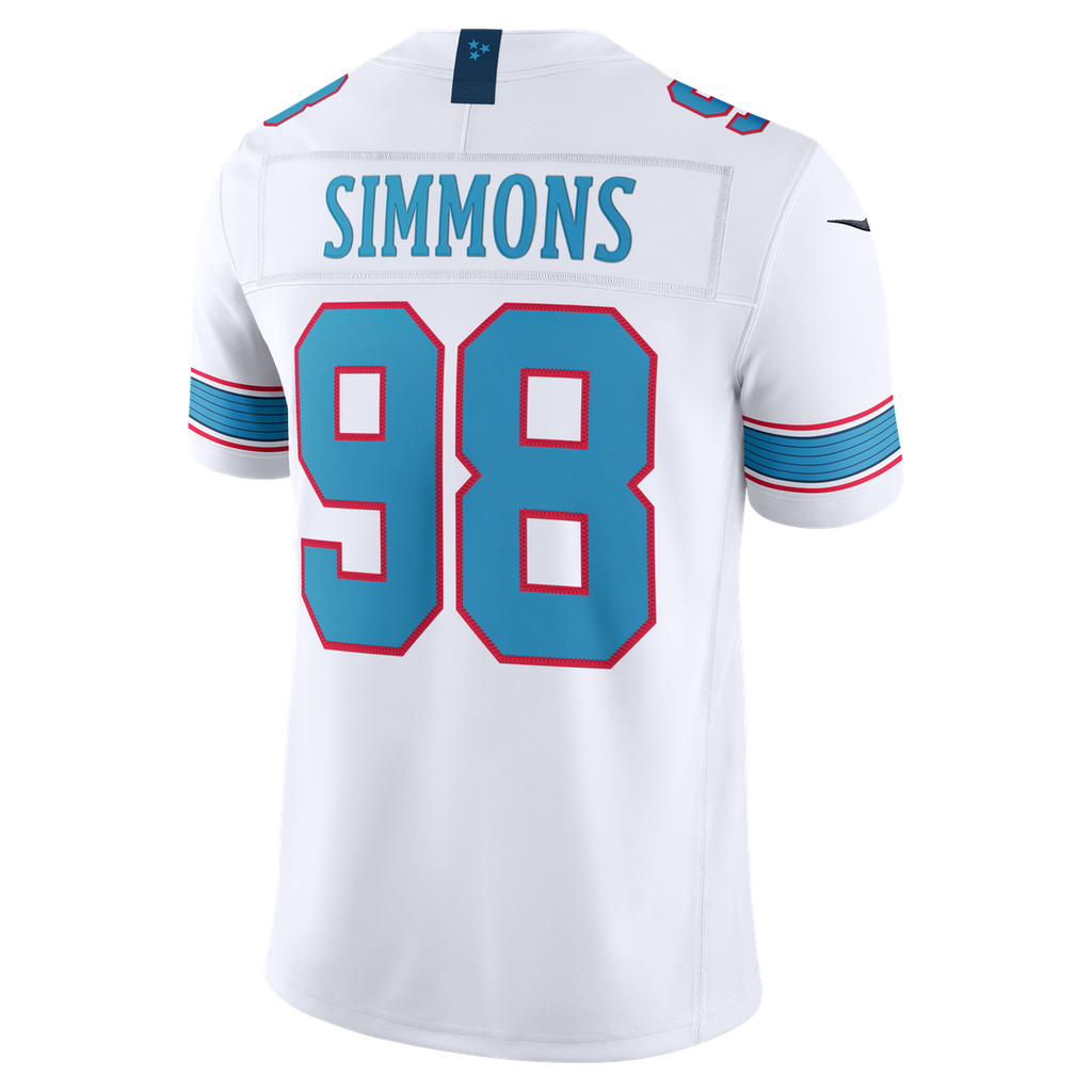 Jeffery Simmons Tennessee Titans Nike Vapor F.U.S.E. Sewn Down Limited Jersey - Light Blue