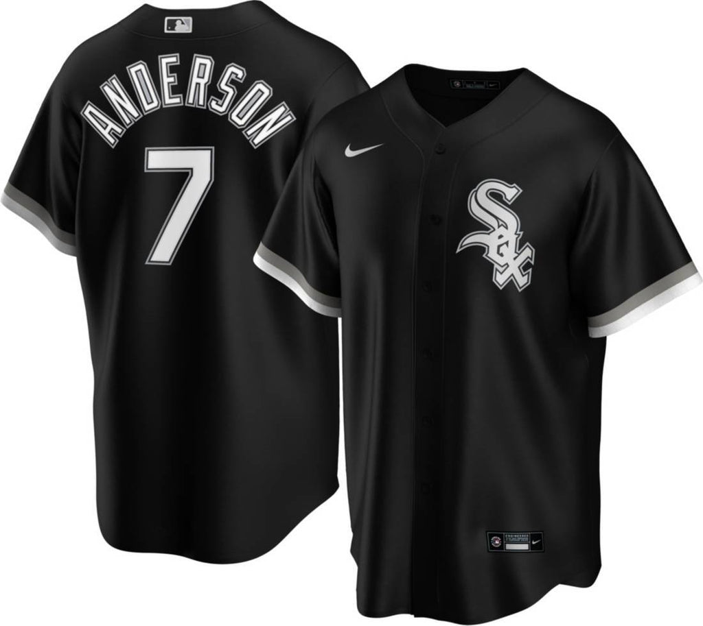Men s Chicago White Sox Tim Anderson Nike Black Alternate Replica Player Name Jersey Official Team Jersey Sports Fan Apparel Official NFL Team Jersey