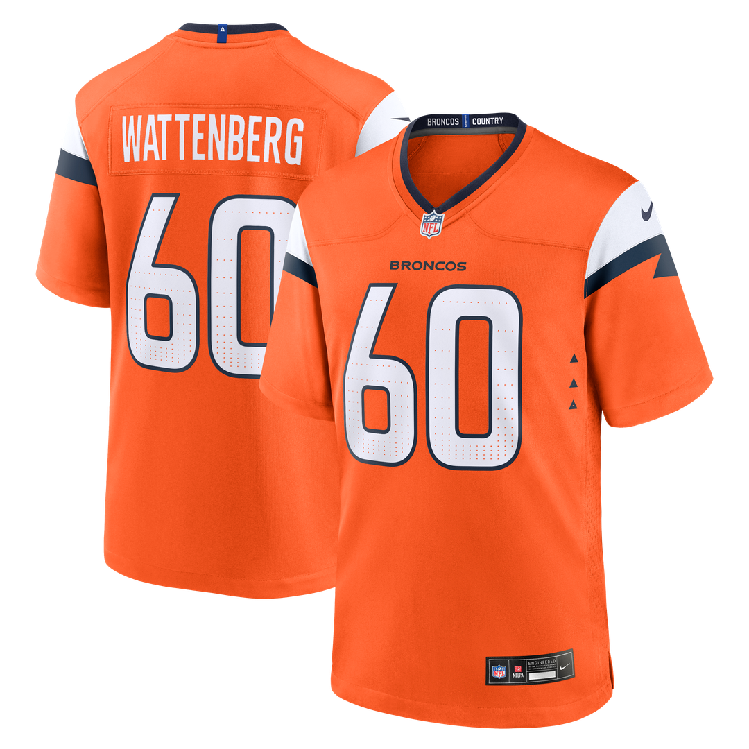 Luke Wattenberg Denver Broncos Nike Team Game Jersey -  Orange