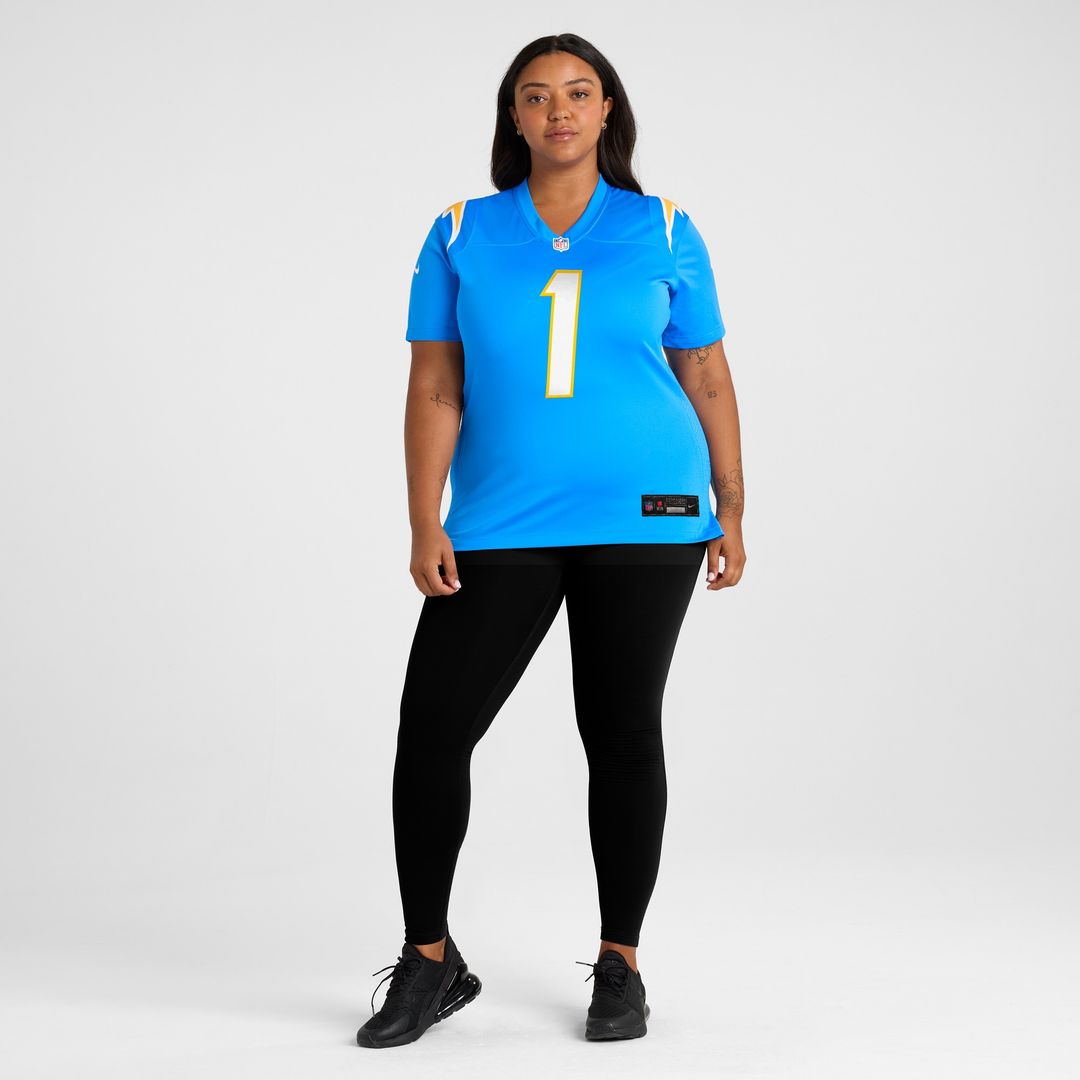 Number 1 Mom Los Angeles Chargers Nike Women's Game Jersey - Powder Blue