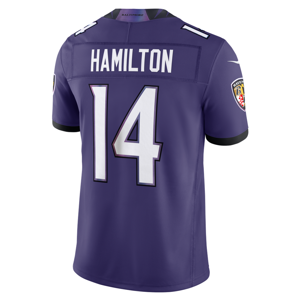 Kyle Hamilton Baltimore Ravens Nike Vapor F.U.S.E. Stitched Limited Jersey - Purple