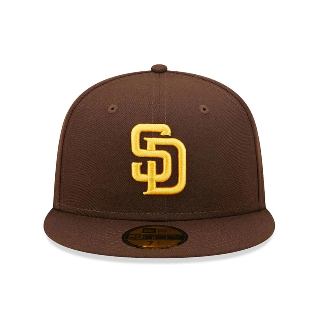 San Diego Padres MLB AC Perf 59FIFTY Fitted New Era Brown Gold Official Team Hat Sports Fan Cap Official NFL Team Hat Football Fan Cap