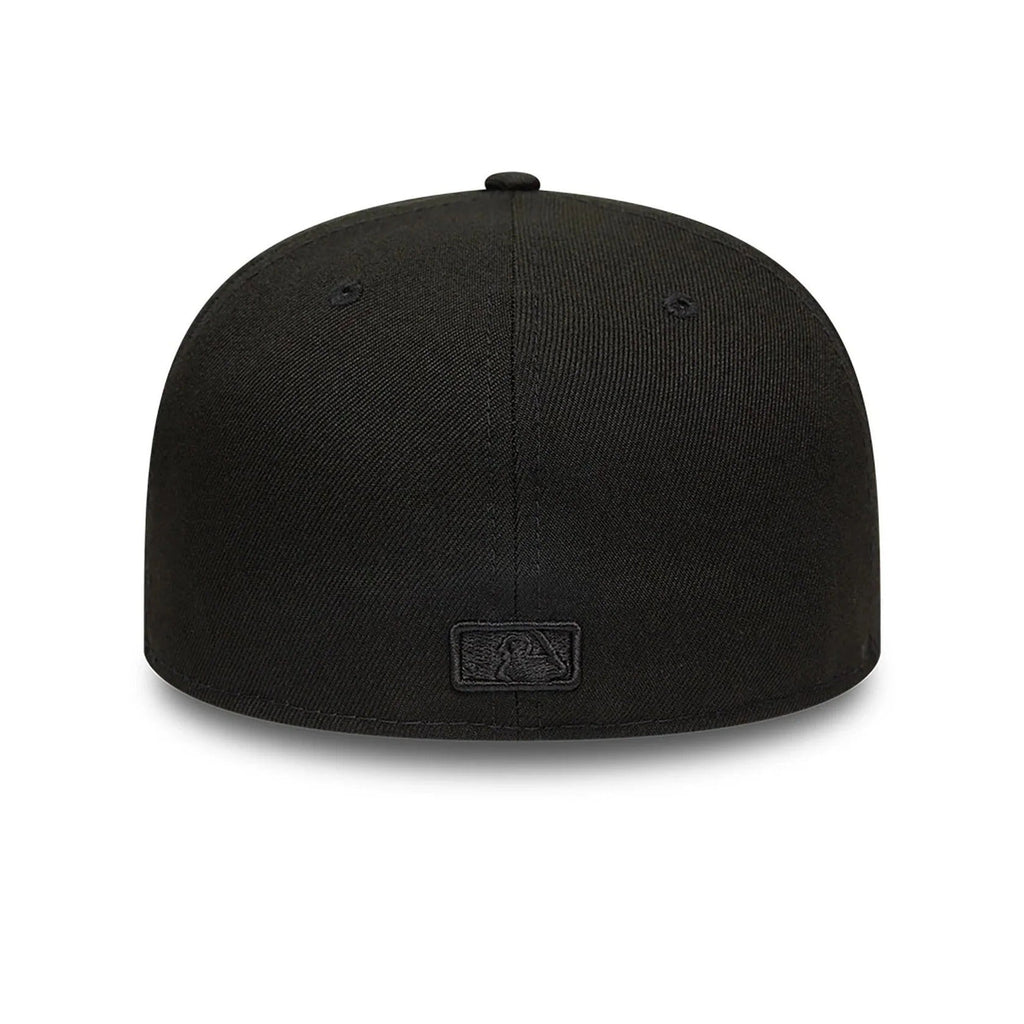 Atlanta Braves MLB League Essential 59FIFTY Fitted New Era Black Black Official Team Hat Sports Fan Cap Official NFL Team Hat Football Fan Cap