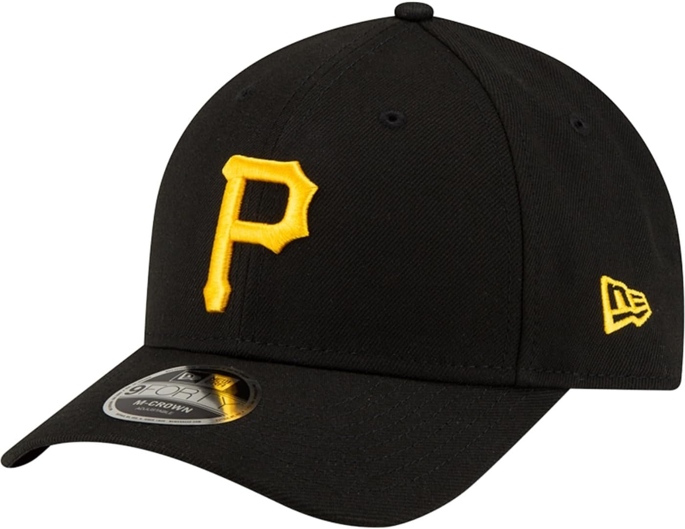 Pittsburgh Pirates MLB 9FORTY M Crown Snapback New Era Black Yellow Official Team Hat Sports Fan Cap Official NFL Team Hat Football Fan Cap