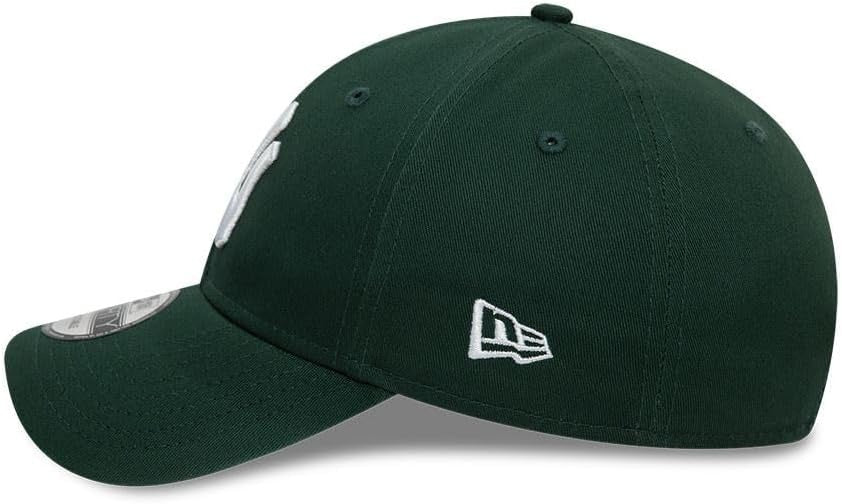 New York Yankees MLB League Essential 9FORTY Strapback New Era Dark Green White Official Team Hat Sports Fan Cap Official NFL Team Hat Football Fan
