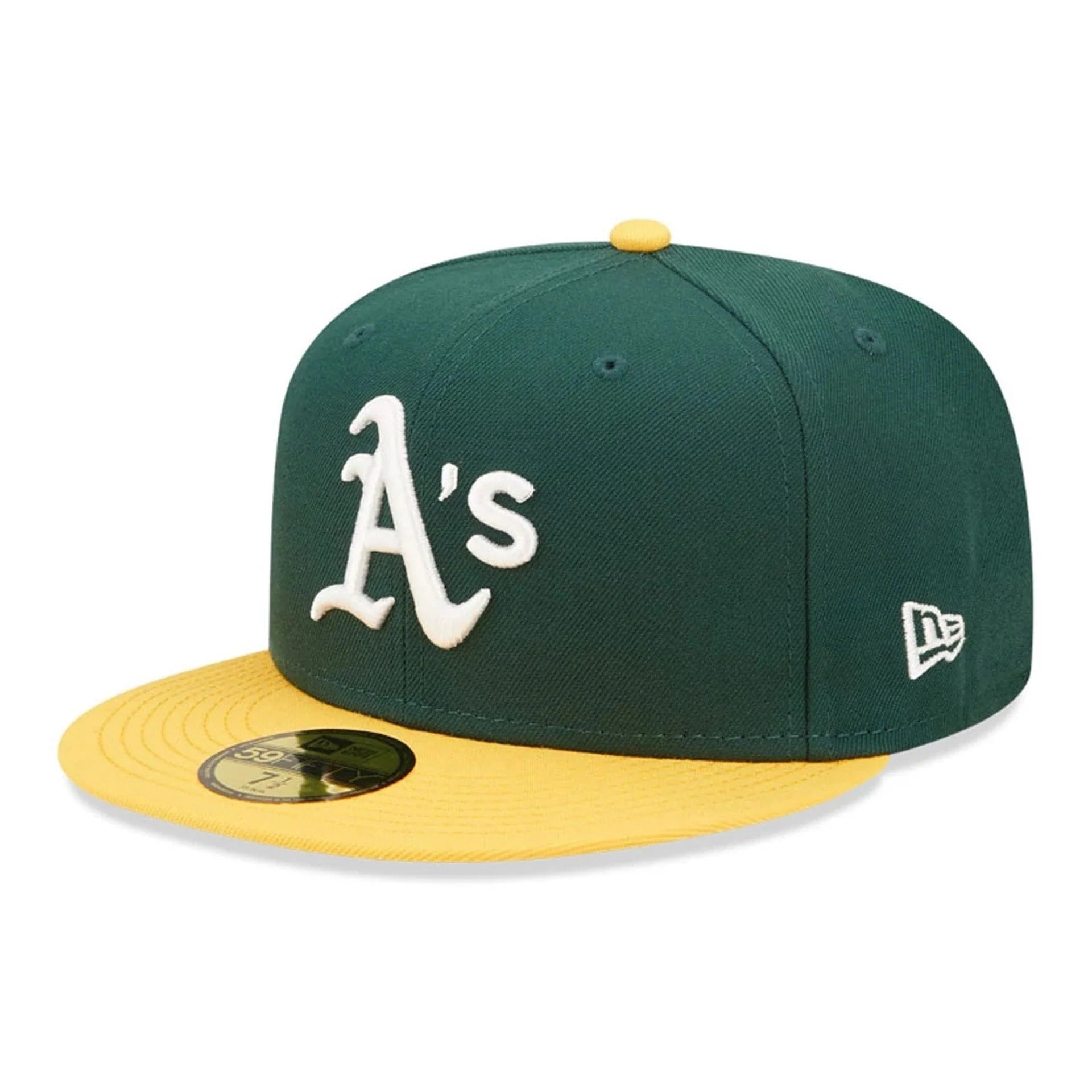 Oakland Athletics MLB AC Perf 59FIFTY Fitted New Era Green Yellow Official Team Hat Sports Fan Cap Official NFL Team Hat Football Fan Cap