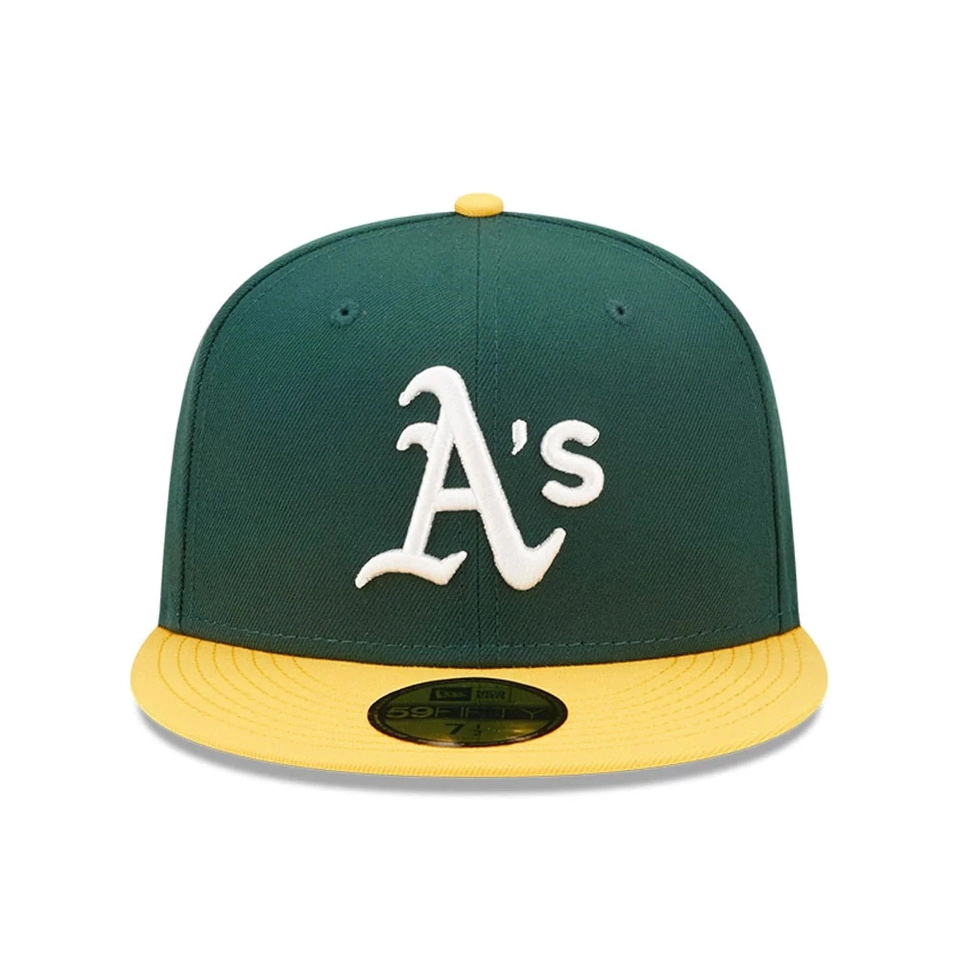 Oakland Athletics MLB AC Perf 59FIFTY Fitted New Era Green Yellow Official Team Hat Sports Fan Cap Official NFL Team Hat Football Fan Cap