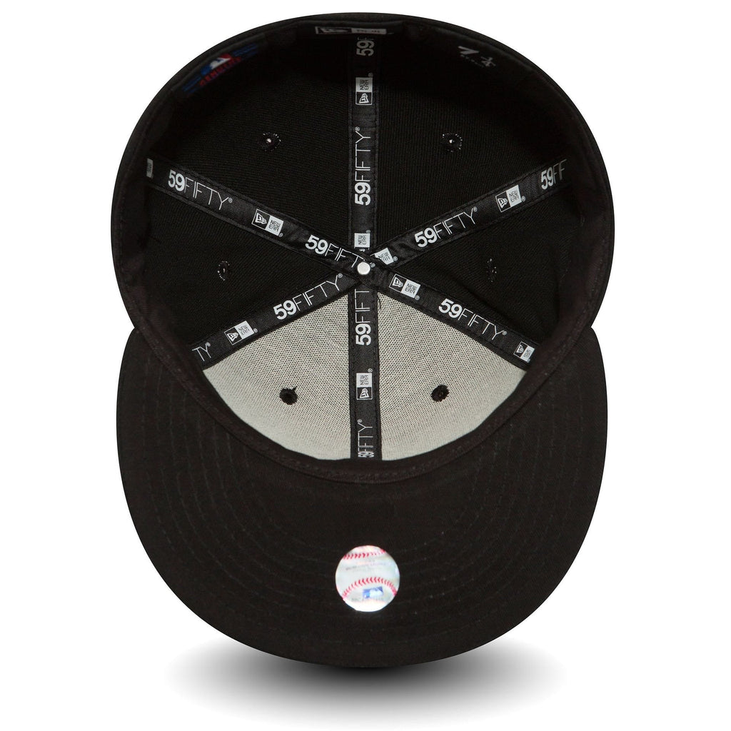 New York Yankees MLB League Essential 59FIFTY Fitted New Era Black Black Official Team Hat Sports Fan Cap Official NFL Team Hat Football Fan Cap