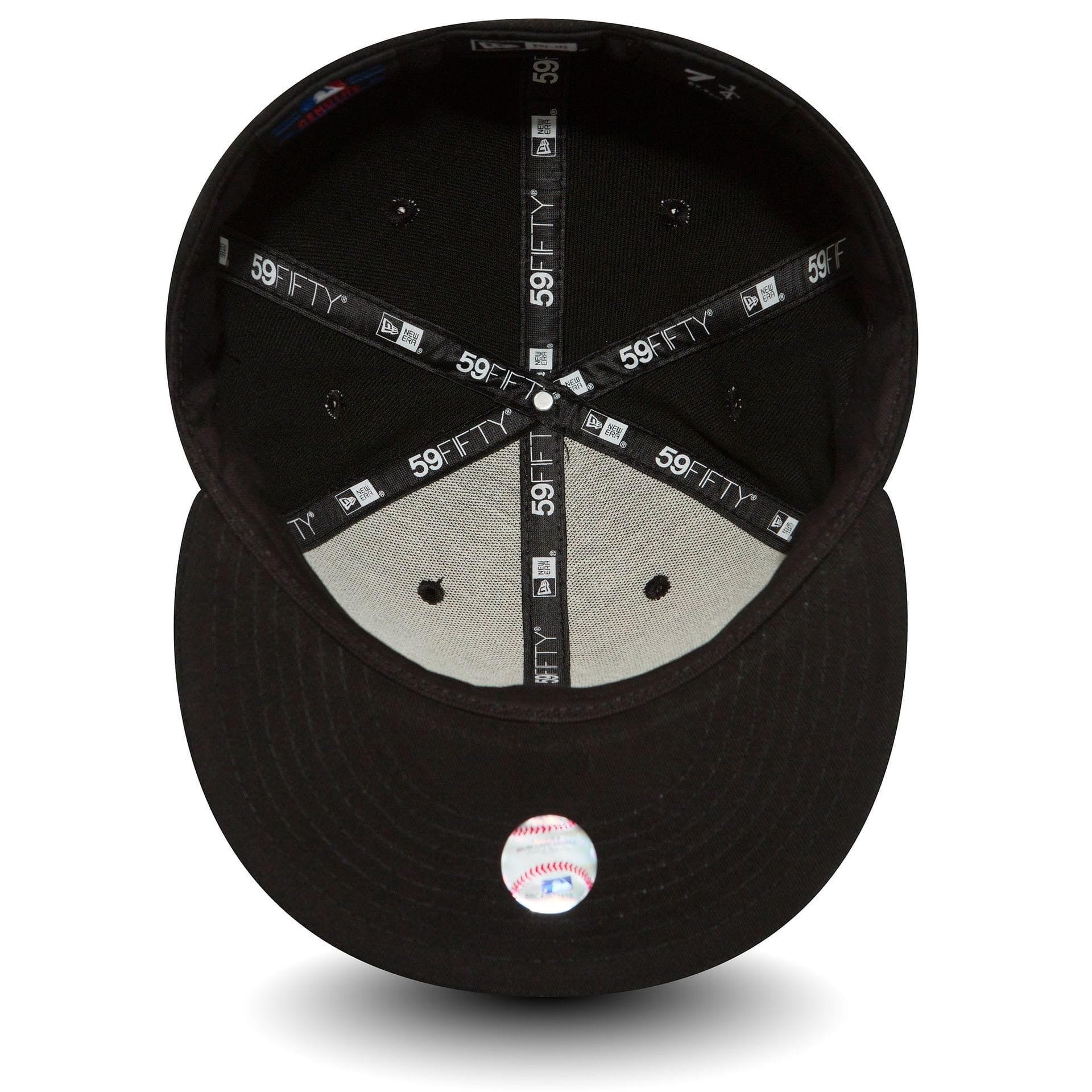 New York Yankees MLB League Essential 59FIFTY Fitted New Era Black Black Official Team Hat Sports Fan Cap Official NFL Team Hat Football Fan Cap