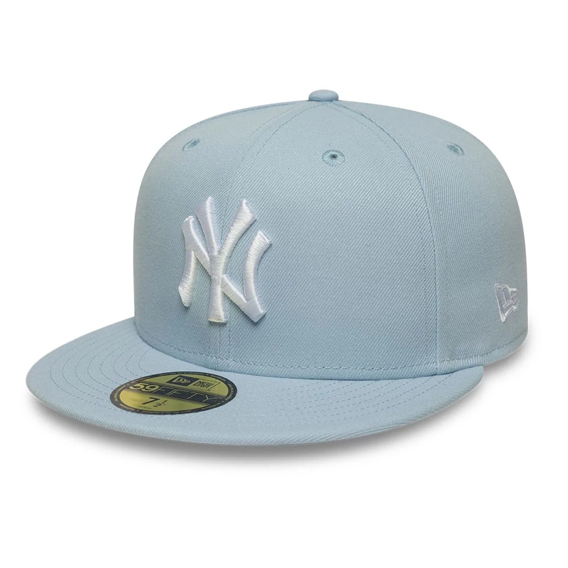 New York Yankees MLB League Essential 59FIFTY Fitted Cap New Era Light Blue Official Team Hat Sports Fan Cap Official NFL Team Hat Football Fan Cap