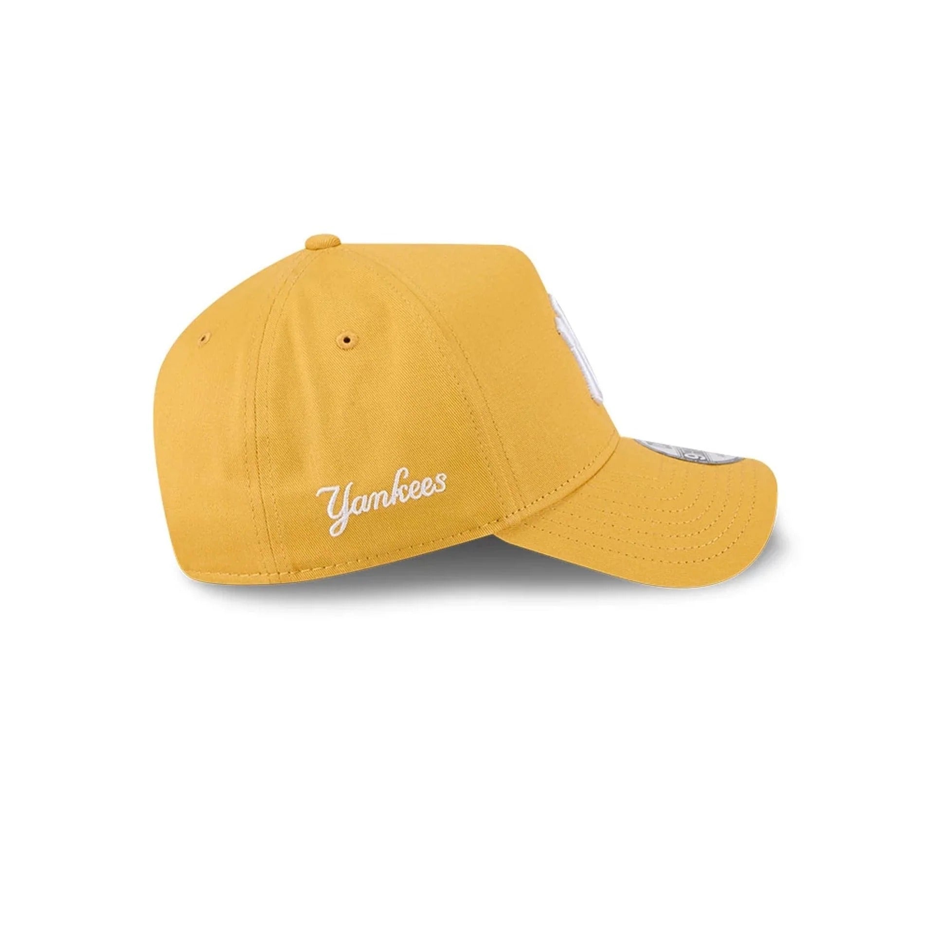 New York Yankees MLB Script A-Frame Snapback New Era Yellow Official Sports Fan Gear Official NFL Fan Gear Popular Style