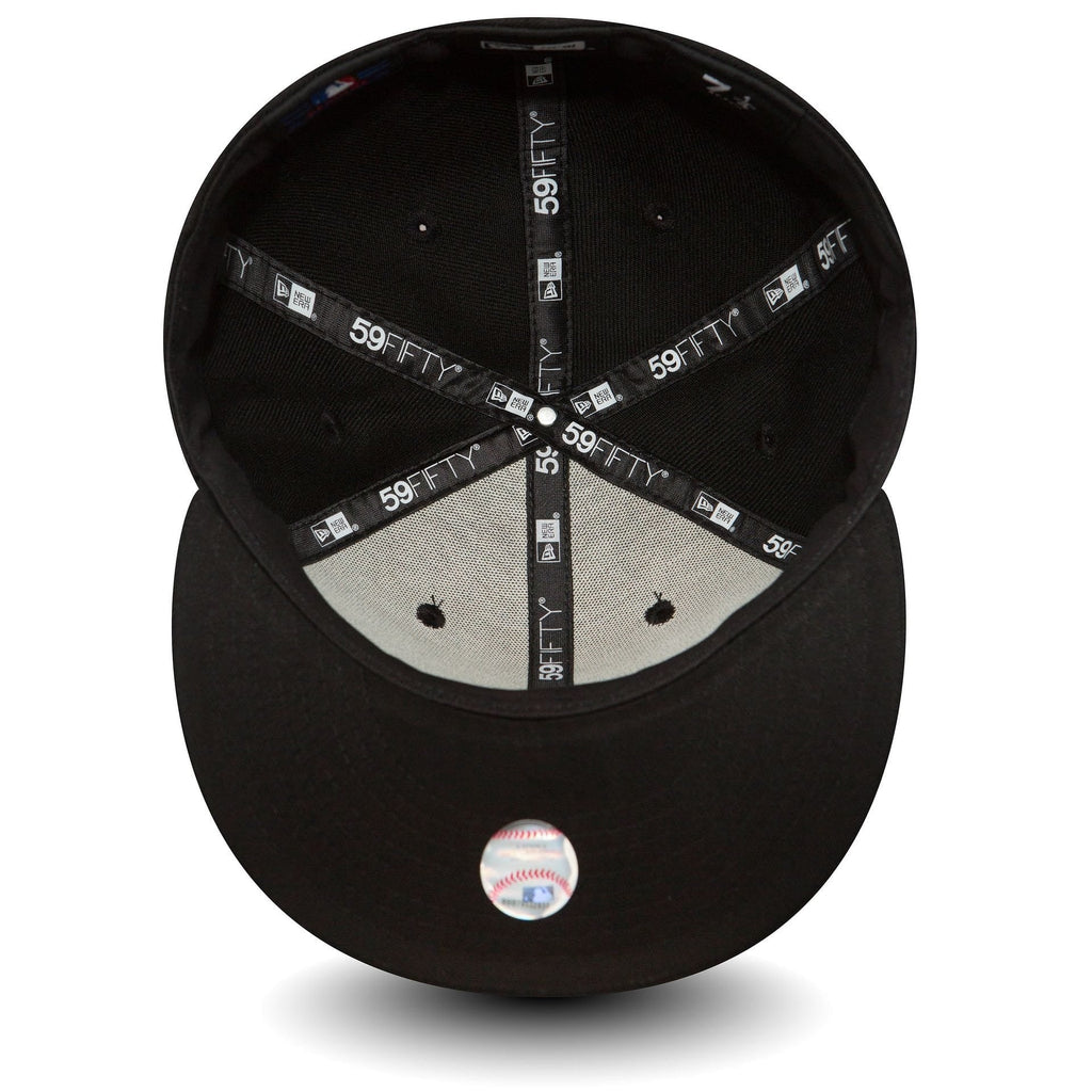 Atlanta Braves MLB League Essential 59FIFTY Fitted New Era Black White Official Team Hat Sports Fan Cap Official NFL Team Hat Football Fan Cap