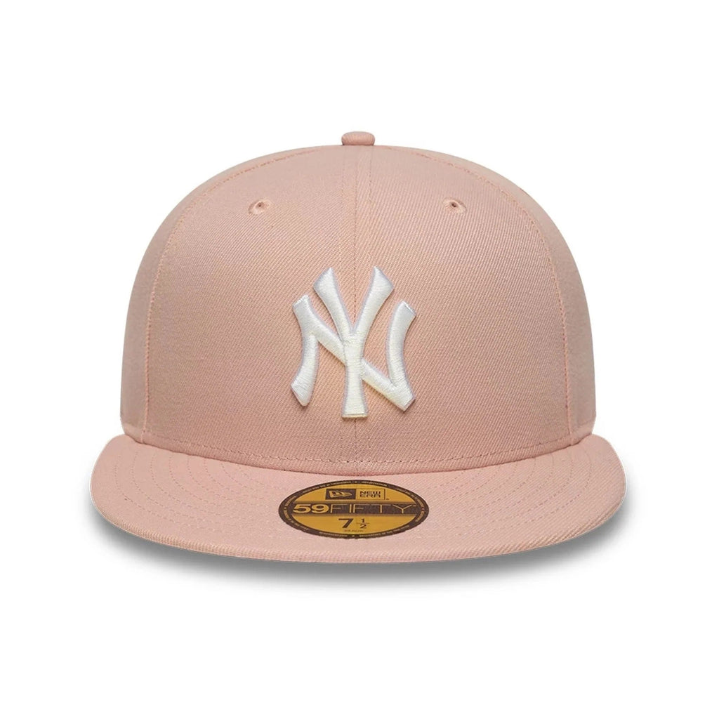 New York Yankees MLB League Essential 59FIFTY Fitted Cap New Era Pink White Official Team Hat Sports Fan Cap Official NFL Team Hat Football Fan Cap