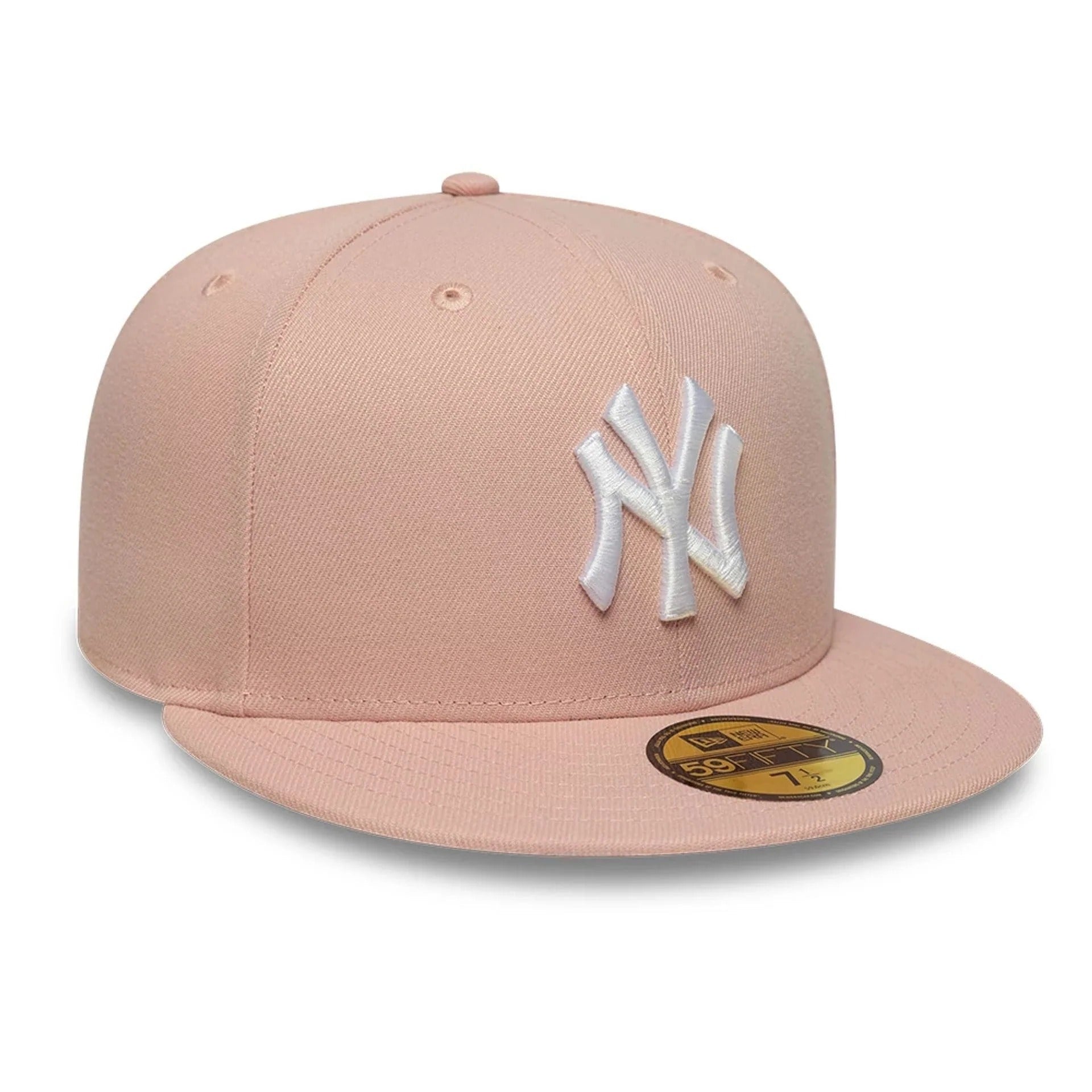 New York Yankees MLB League Essential 59FIFTY Fitted Cap New Era Pink White Official Team Hat Sports Fan Cap Official NFL Team Hat Football Fan Cap