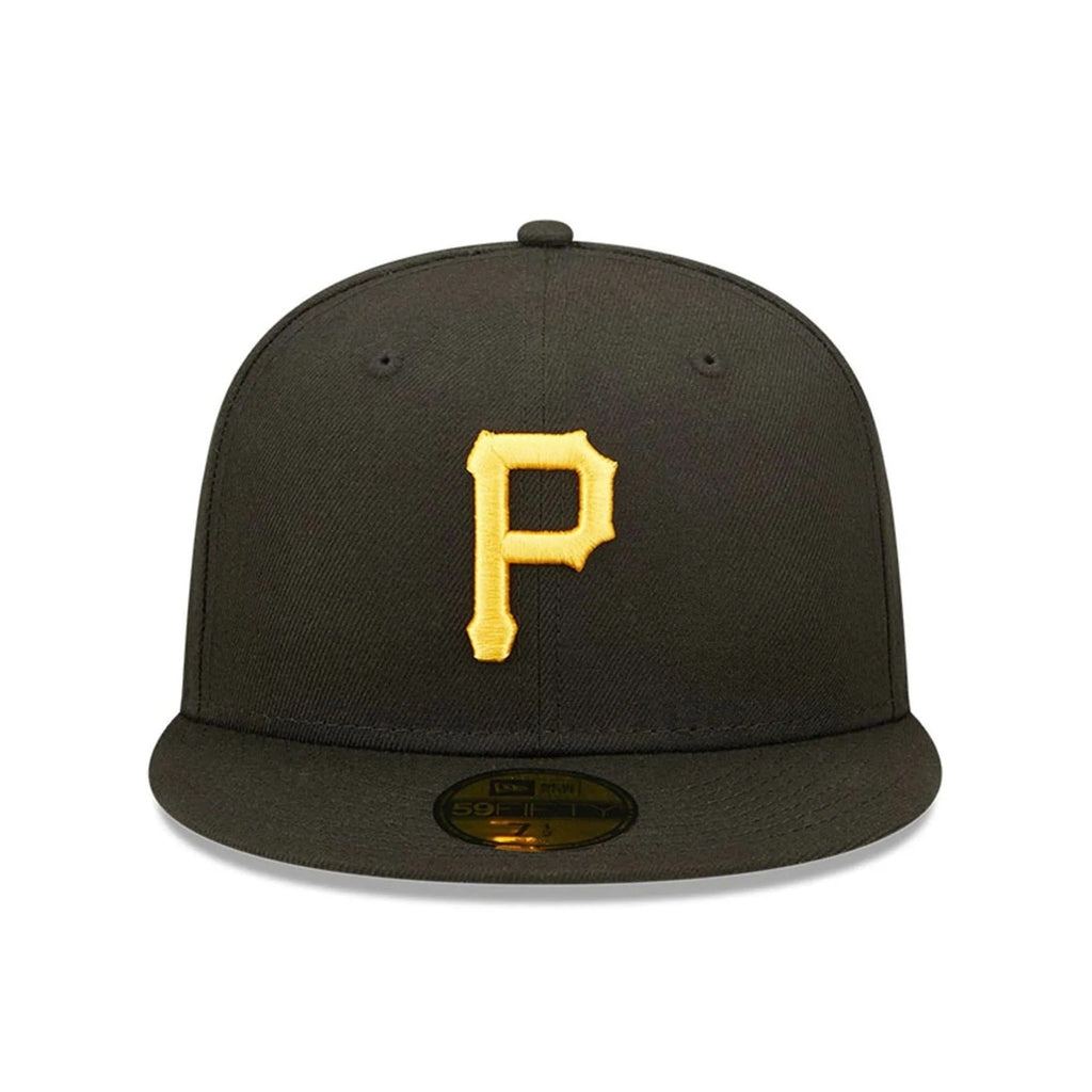 Pittsburgh Pirates MLB AC Perf 59FIFTY Fitted New Era Black Yellow Official Team Hat Sports Fan Cap Official NFL Team Hat Football Fan Cap