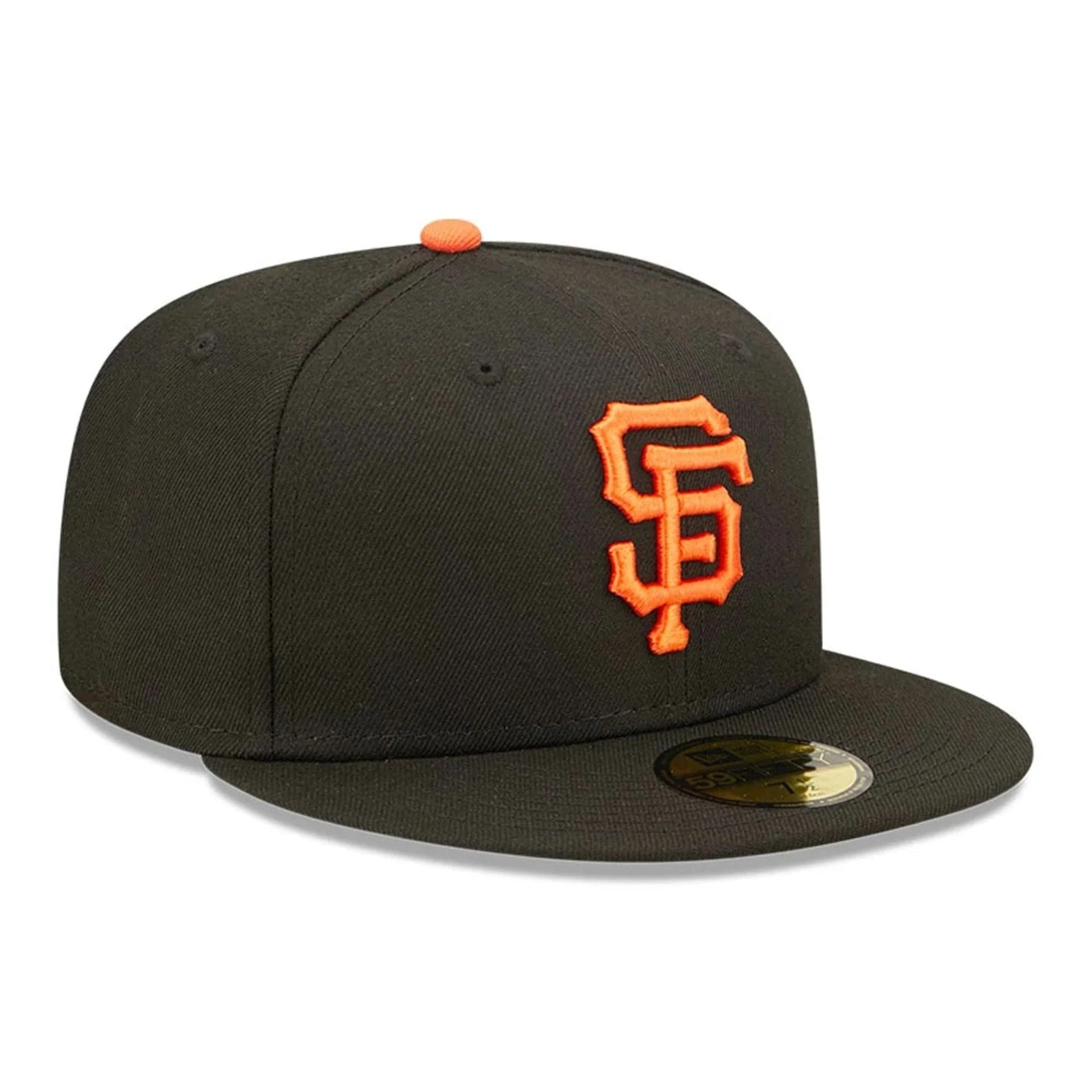 San Francisco Giants MLB AC Perf 59FIFTY Fitted New Era Black Orange Official Team Hat Sports Fan Cap Official NFL Team Hat Football Fan Cap